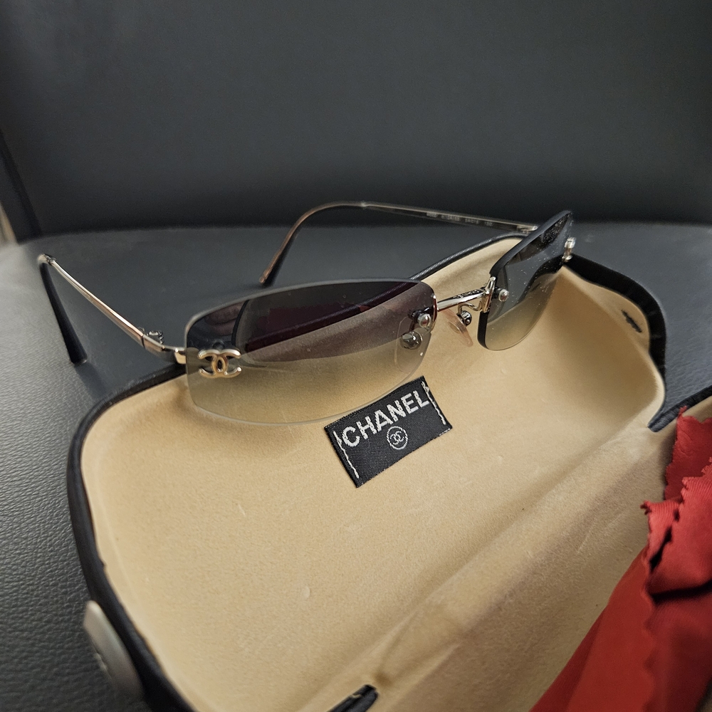 Authentic Chanel 4002 Rimless Sunglasses